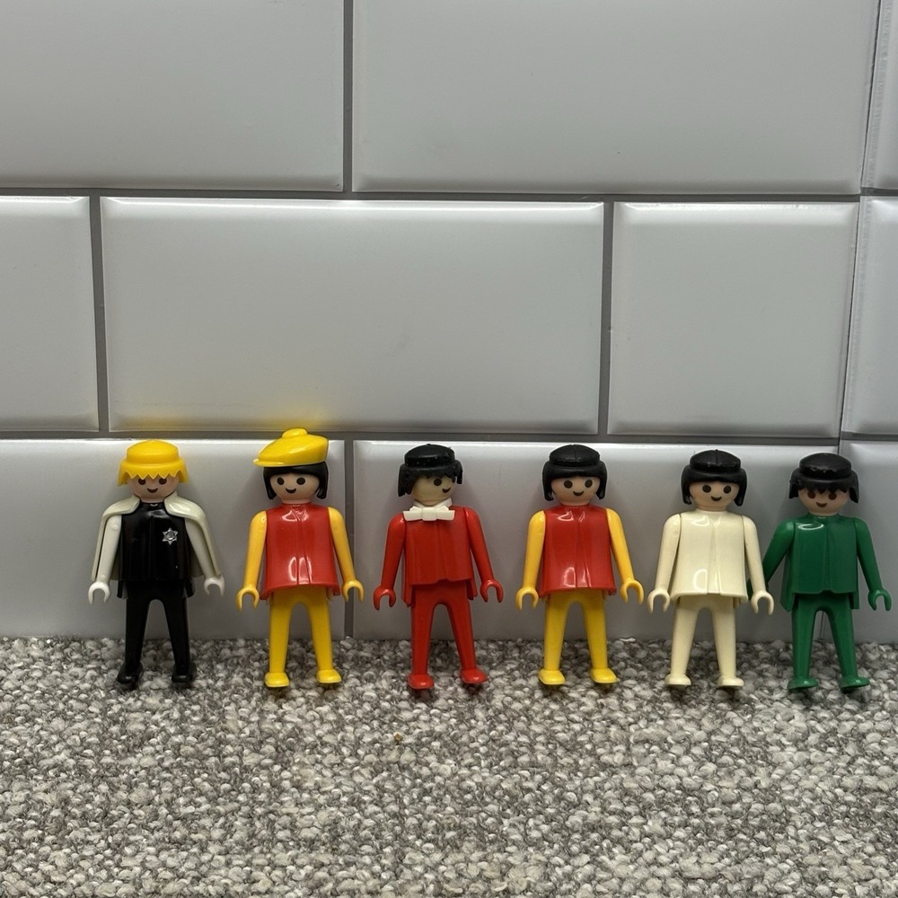 Lot of 6 Playmobil Adult Female Women Male‎ Men Action Figures 1974 Geobra